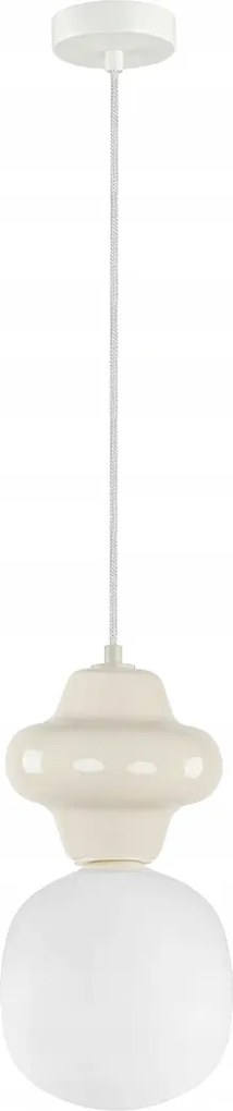 Italux Latera Art deco függőlámpa Ø15cm 1xE14 vanília