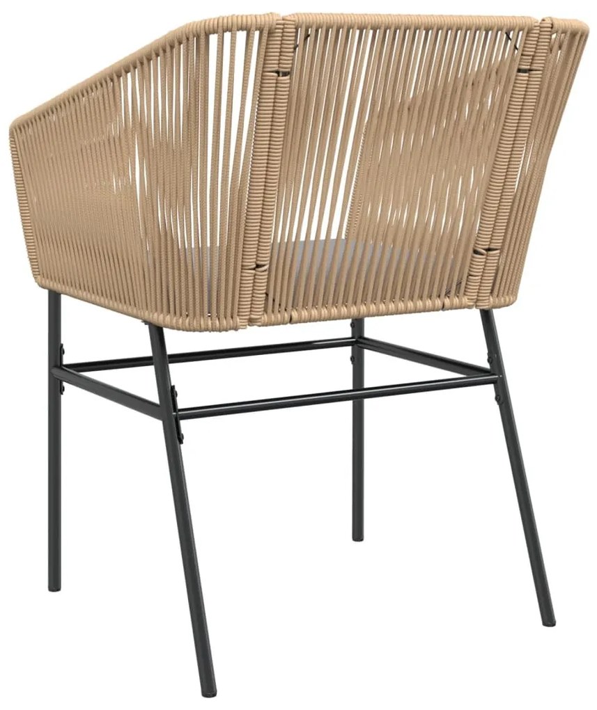 2 db barna polyrattan kerti szék párnákkal