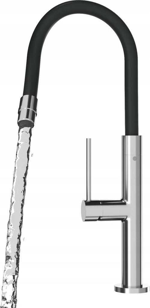 Konyhai Csaptelep Flexibilis Kifolyócsővel Ezüst Króm Csaptelep Oti Mosogatóhoz