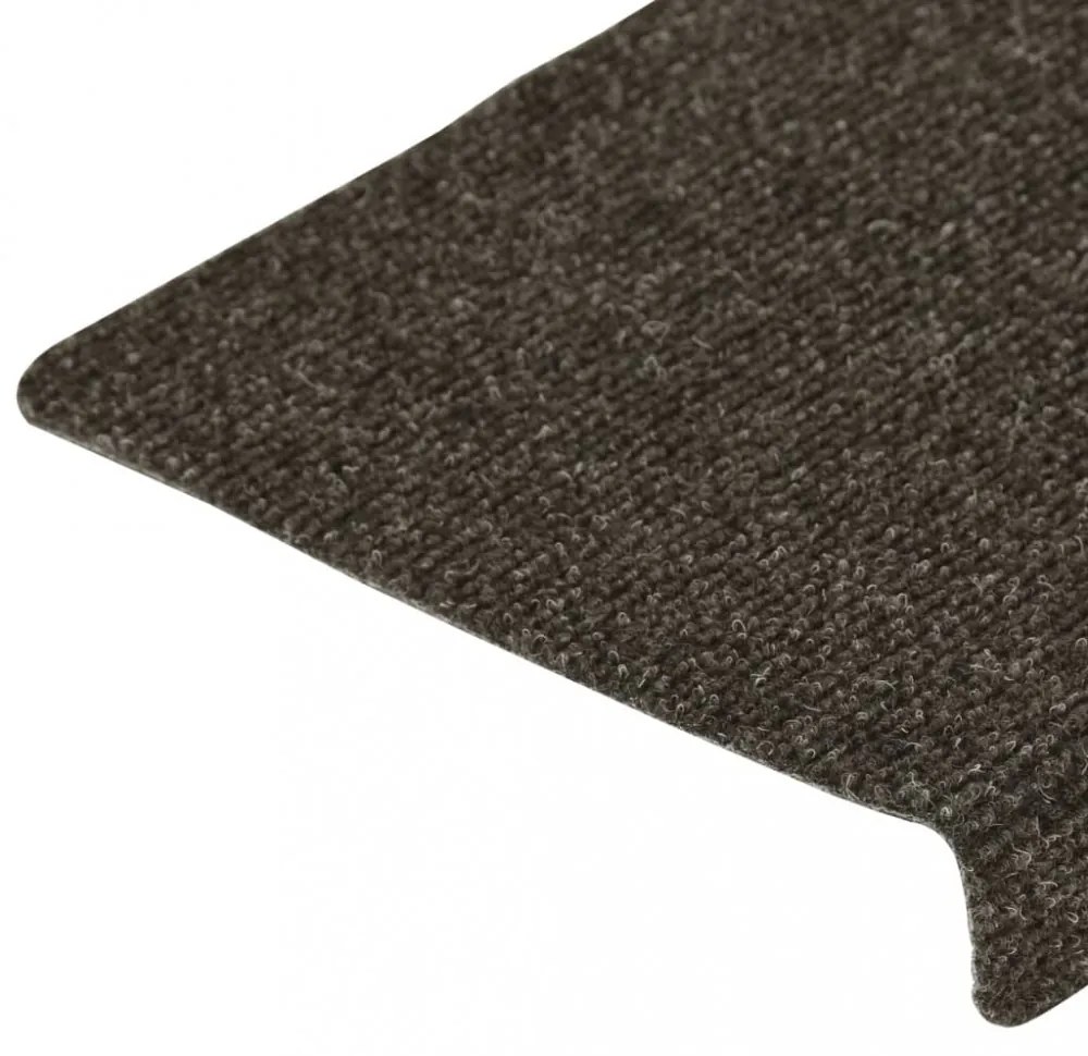 15 db öntapadós lépcsőszőnyeg 65 x 21 x 4 cm antracit téglalap alakú széllel