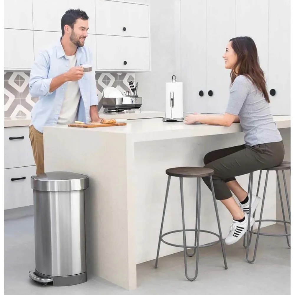 Rozsdamentes acél pedálos szemetes 45 l - simplehuman