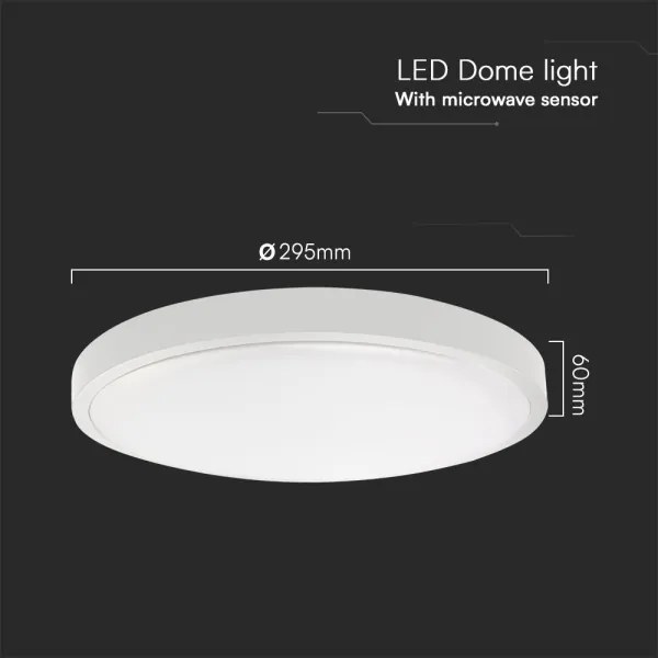 LED fürdőszobai mennyezeti lámpa szenzorral LED/18W/230V IP44 6500K 29 cm+DO