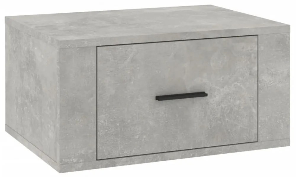 2 db betonszürke falra szerelhető éjjeliszekrény 50x36x25 cm
