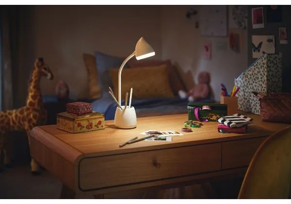 Philips HAT LED asztali lámpa, 4,5W, 5V, 3000-5700K, CRI 90, érintős