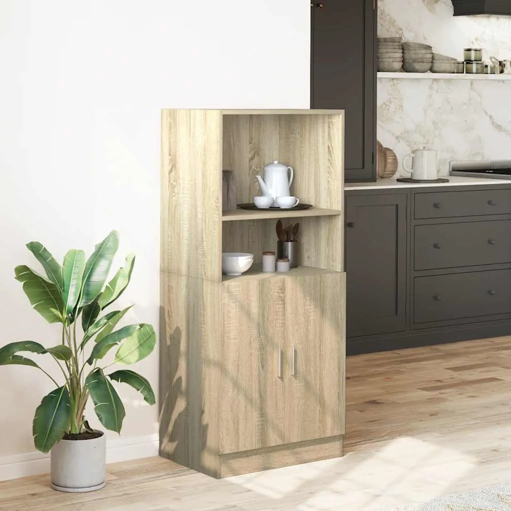 vidaXL sonoma tölgy színű szerelt fa konyhaszekrény 57x41,5x131,5 cm
