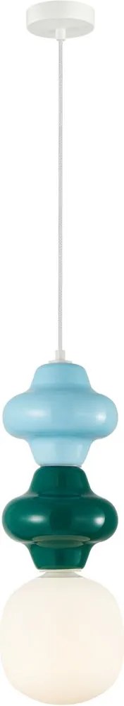 Italux modern függeszték latera fehér matt fehér kék opál zöld itxpnd-94331a-1smlti