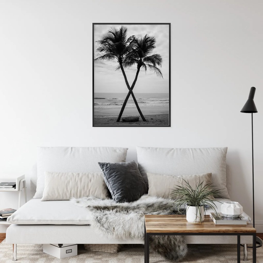 Kókuszpálmák poszter - 40x60 cm, Ezüst paszpartuval
