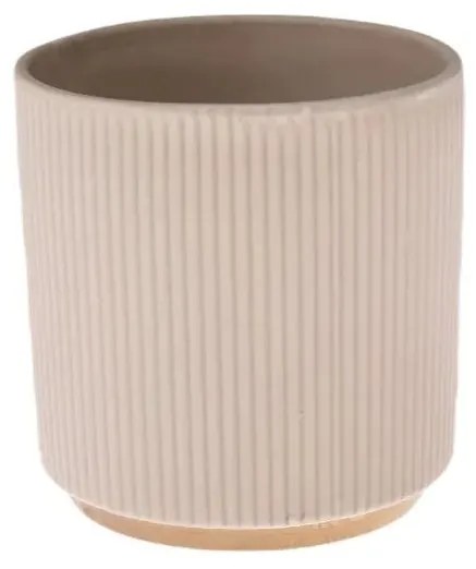 Kerámia virágcserép bambusz talppal, 12 x 12 x 13cm