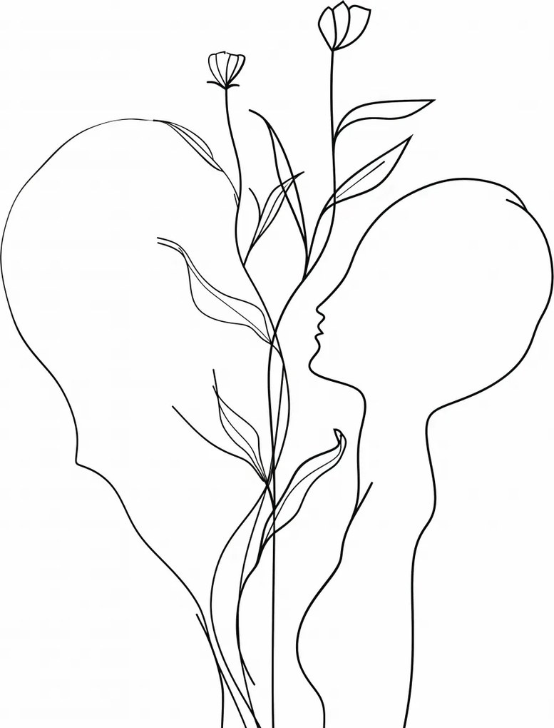 Poszter 50x65cm A szív és a természet kombinációja