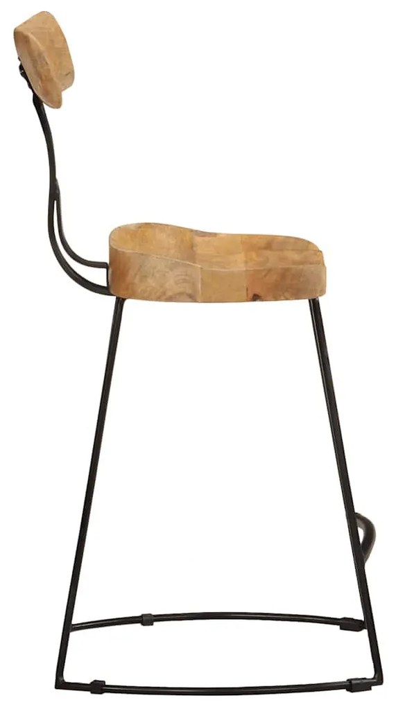 vidaXL Bárszékek 2 db 49x43x79 cm tömör fa Mango