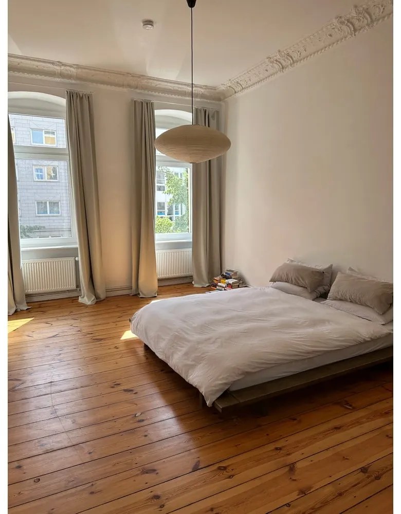 Barna borovi fenyő egyszemélyes ágy ágyráccsal 90x200 cm Japan – Karup Design