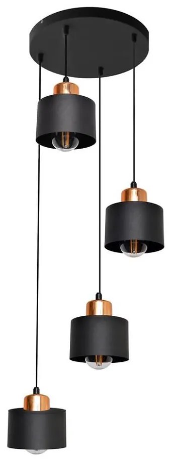 Csillár EDISON 4xE27 / 15W / 230V