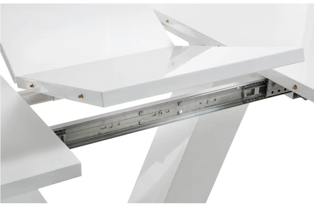 Fényes bővíthető étkezőasztal hosszabbító asztallappal 90x140 cm Aaron – Støraa