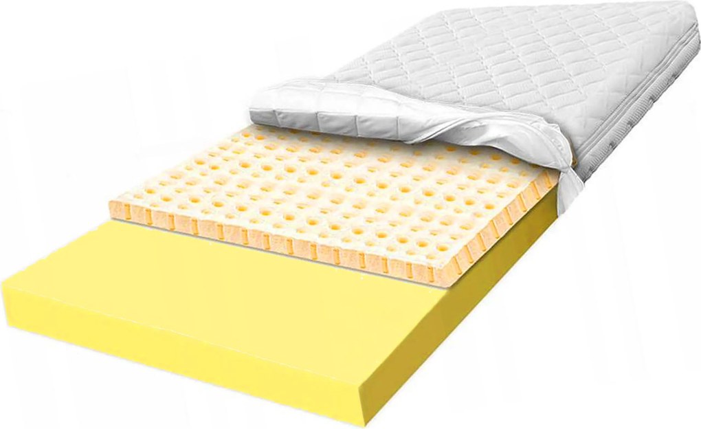 Habszivacs matrac 150x170 latex felső H2 H3 8cm légáteresztő habszivacs topper