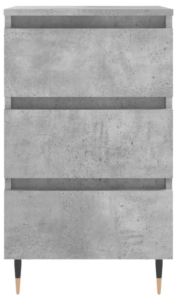2 db betonszürke szerelt fa éjjeliszekrény 40x35x69 cm