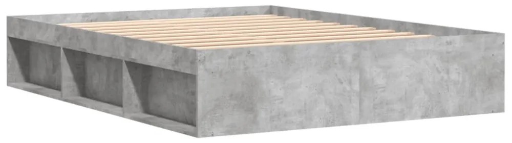 betonszürke king size ágykeret 150 x 200 cm