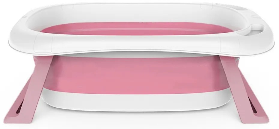 Összecsukható babakád hálóval, 2 színben-rózsaszín