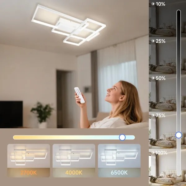 Aigostar - LED Dimmelhető mennyezeti lámpa LED/38W/230V 2700-6500K + távirányító