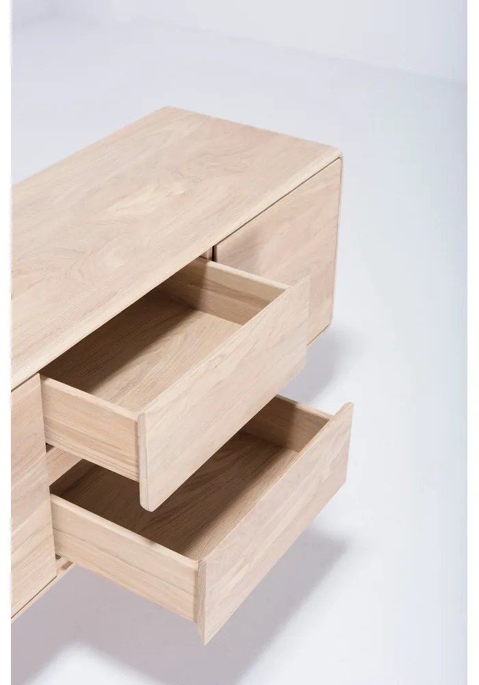 Fawan Natural TV-állvány tömör tölgyfából - Gazzda