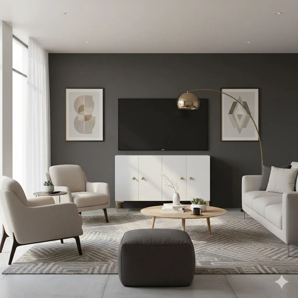 Simple komód, fehér, 120 cm