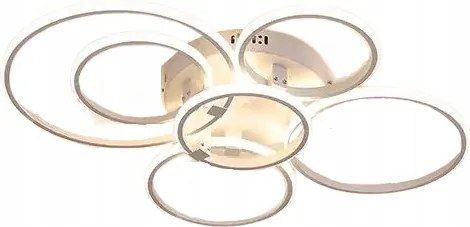 Mennyezeti Lámpa Plafon Fehér Gyűrű Kerekek Led Távirányító