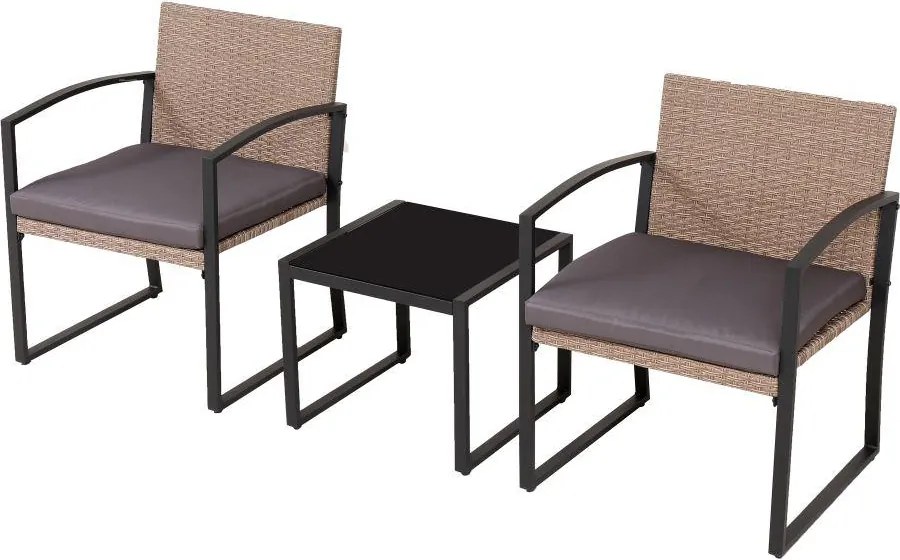 Avenberg BELFORD 3-részes kerti bútor szett - barna/szürke