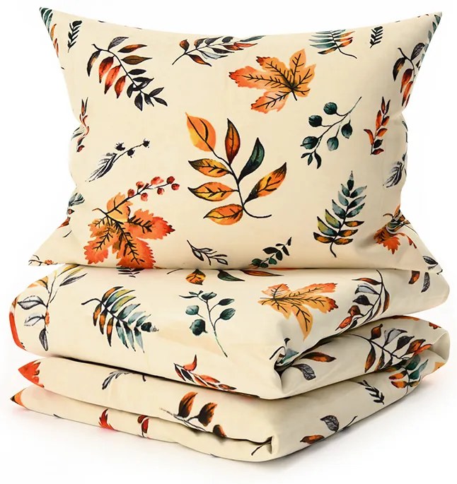 Mikroplüss ágyneműhuzat AUTUMNA krémszínű Ágyneműhuzat mérete: 2 db 70 x 90 cm | 200 x 220 cm