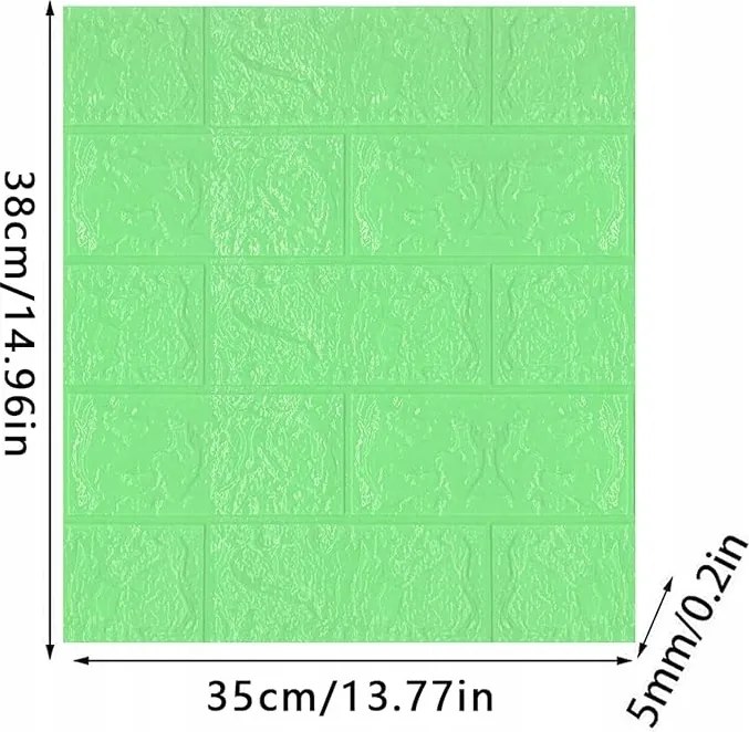 Öntapadós tapéta konyha fürdőszoba 3D zöld tégla