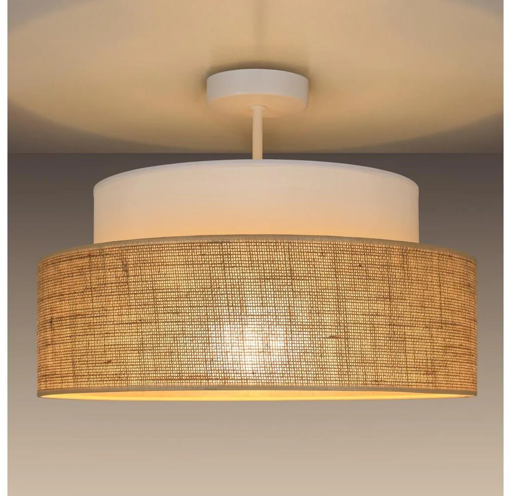 Belis Felületre szerelhető csillár  BOHO 1xE27/60W/230V átm. 40 cm fehér/bézs BE0931