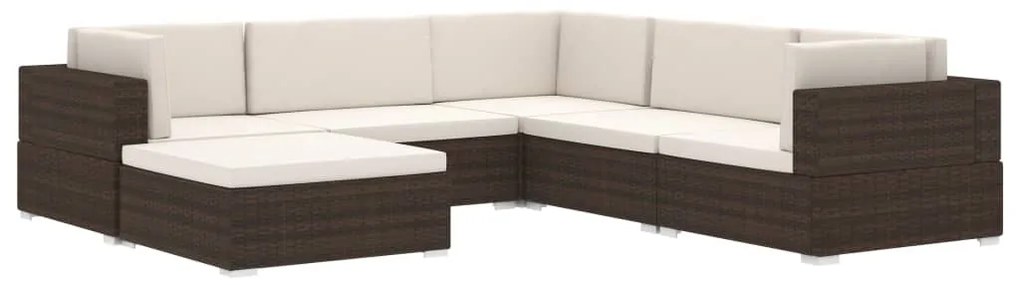 1 db fekete polyrattan moduláris lábtartó párnával