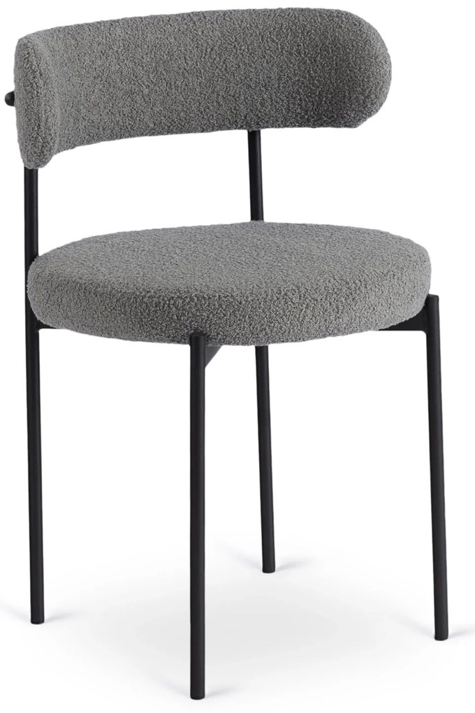 Étkezőszék TULSA szürke bouclé kárpittal (baraner)