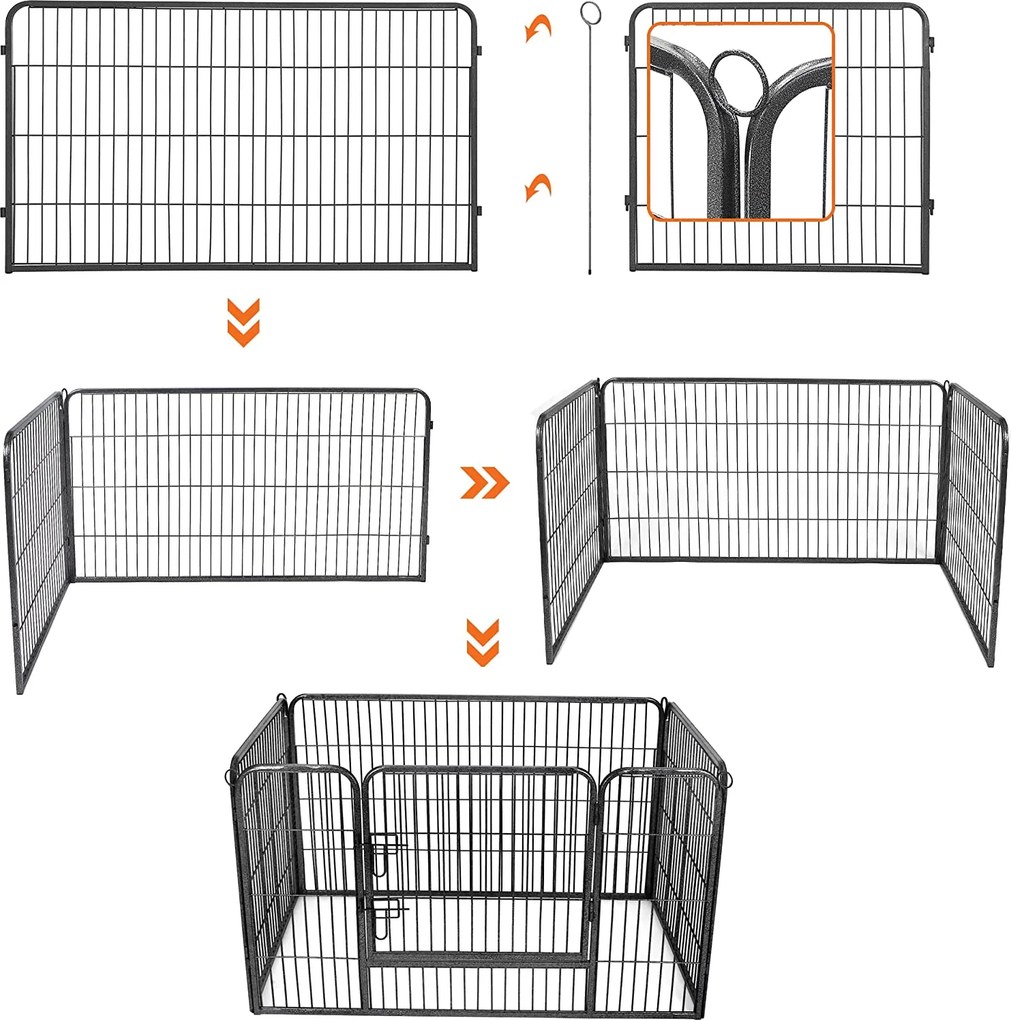 Kutya kennel, kutyaketrec 122 x 80 x 70 cm szürke