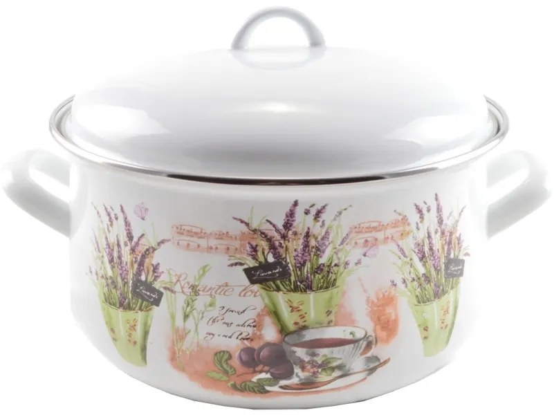 Perfect Home Levendula Zománcozott lábas 24 cm+fedő 13470
