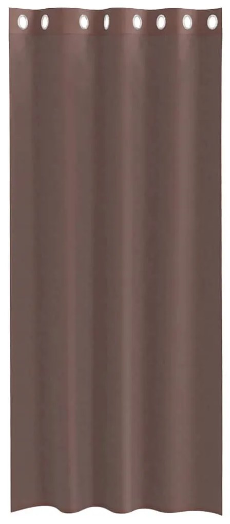 2 db barna fátyolfüggönyök rojtokkal 140x225 cm