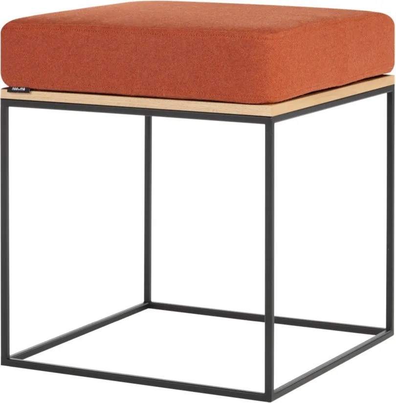 Terrakotta színű kárpitozott ülőke Feo – noo.ma