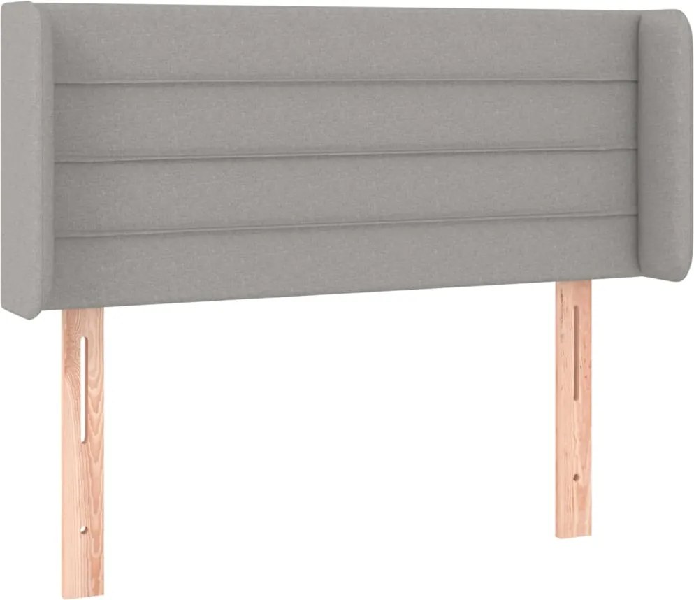vidaXL világosszürke szövet fejtámla 83x16x78/88 cm