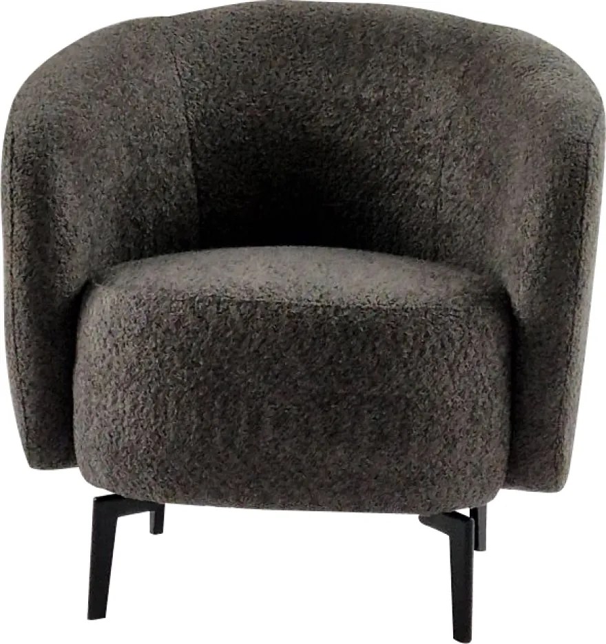 Fotel, szürkésbarna Taupe/fekete, PRESO