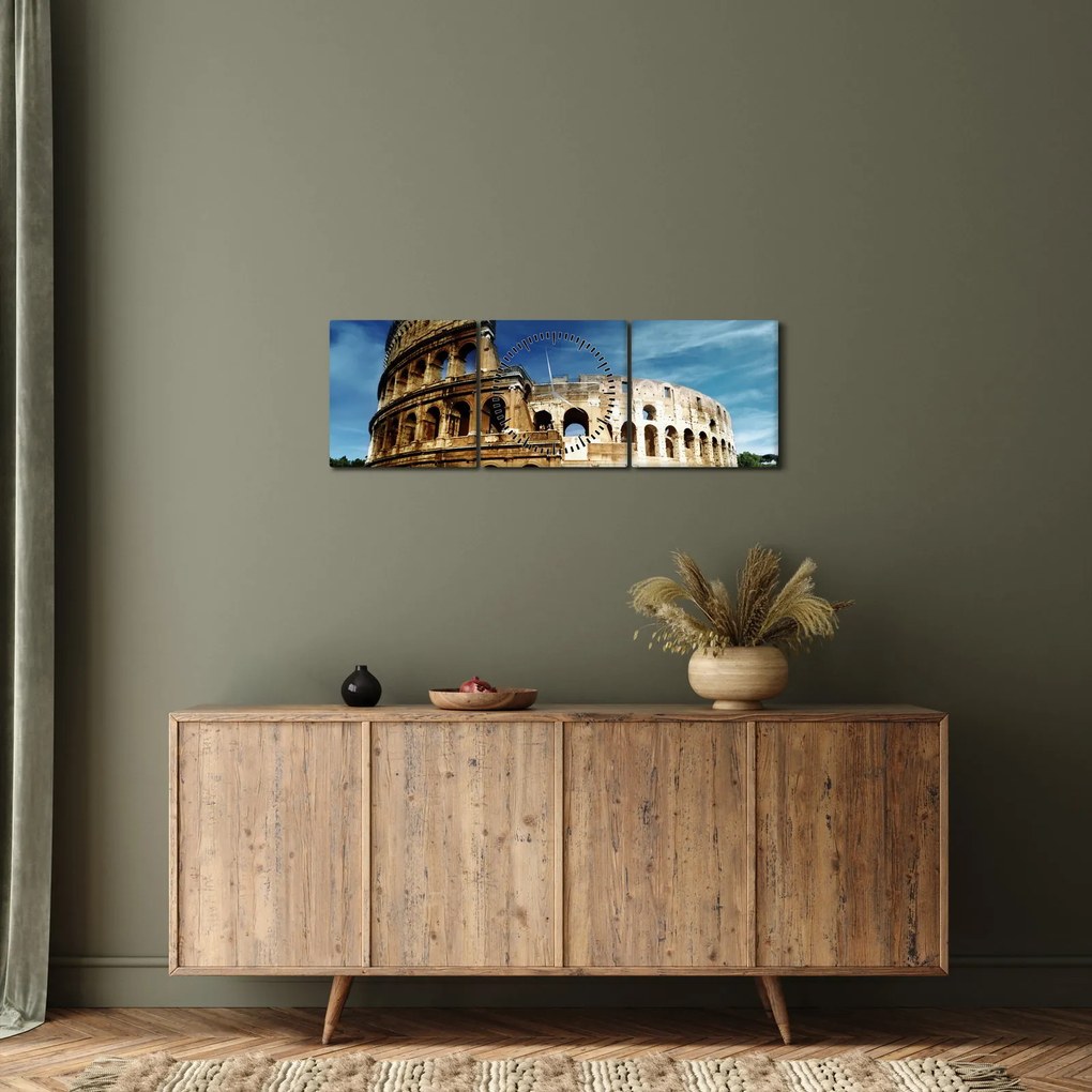 Kép - Colosseum Rómában, Olaszországban (órával) (90x30 cm)