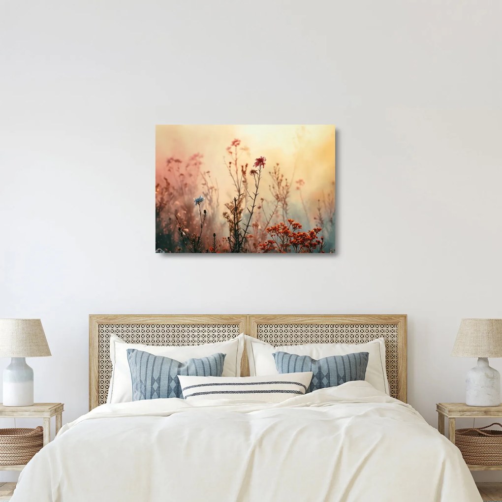 Üveg kép - Vadvirágok (70x50 cm)