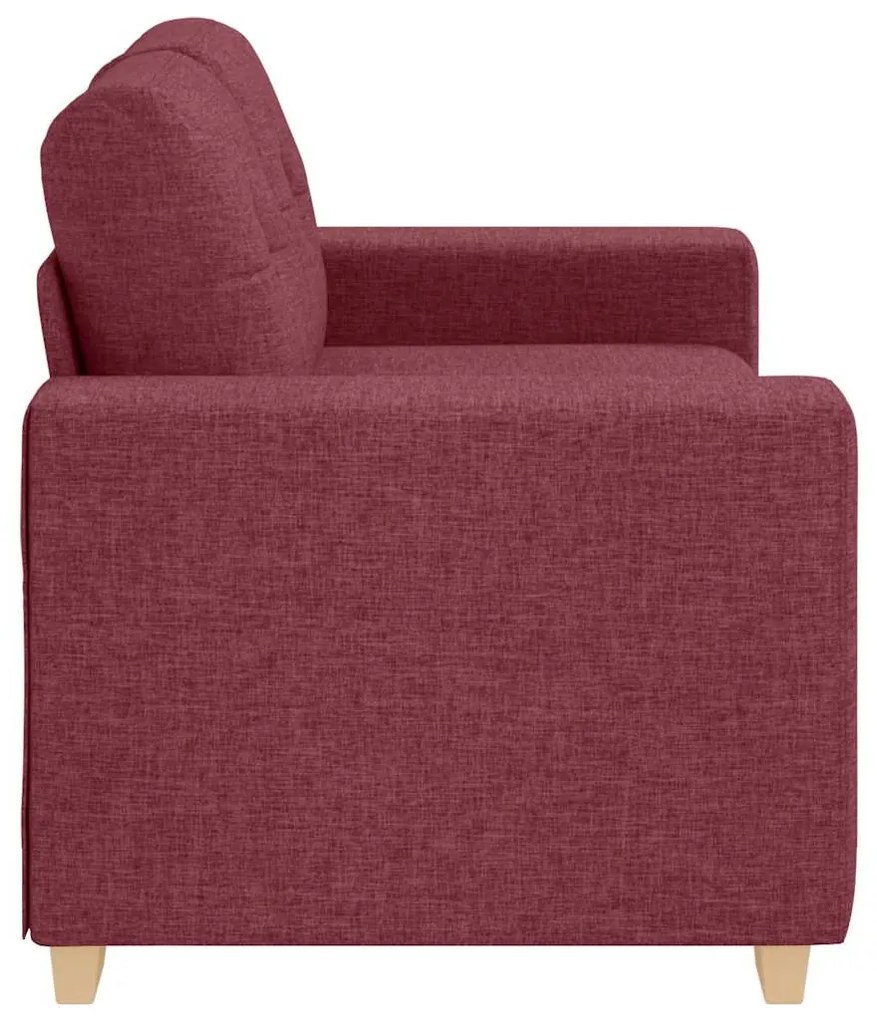 borvörös szövet loveseat kanapé 120 cm