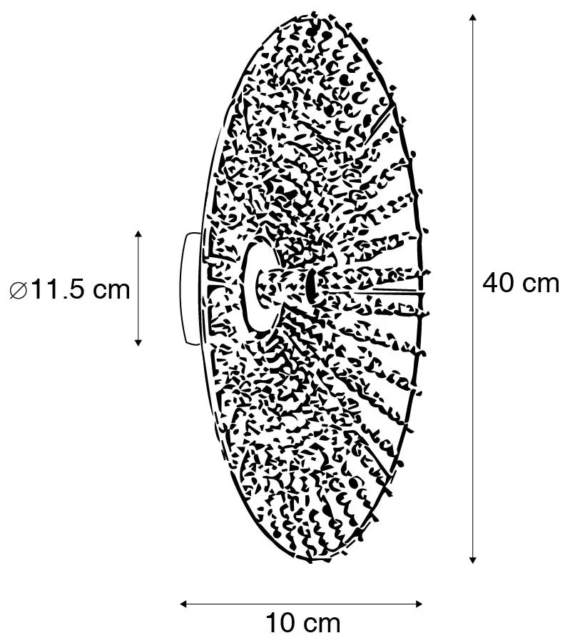 Keleti fali lámpa bézs gyöngyökkel - Moti