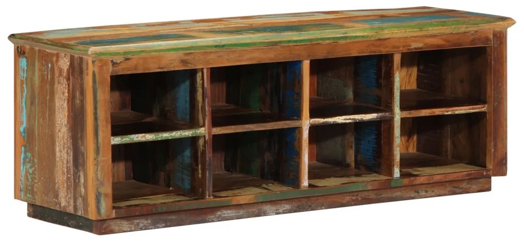 Cipőtároló 110x35x40 cm Tömör fa újrahasznosított