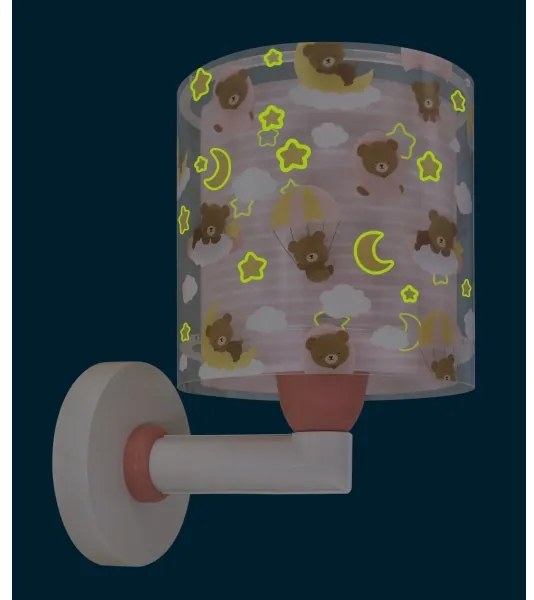Dalber 41579S - Gyermek falilámpa BABY TEDDY 1xE27/15W/230V rózsaszín
