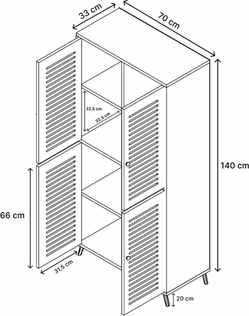 Deneb konyhaszekrény, homokkő, 70 cm