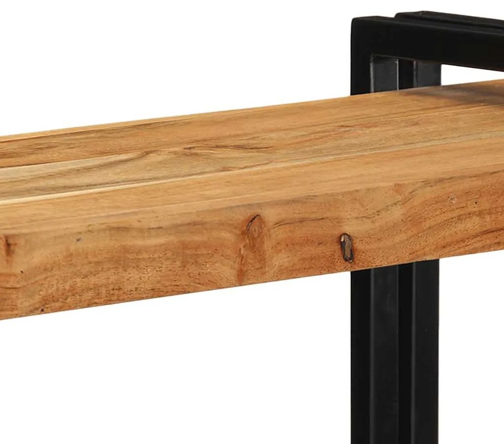 fali polc 90x33x45 cm tömör fa akácfa