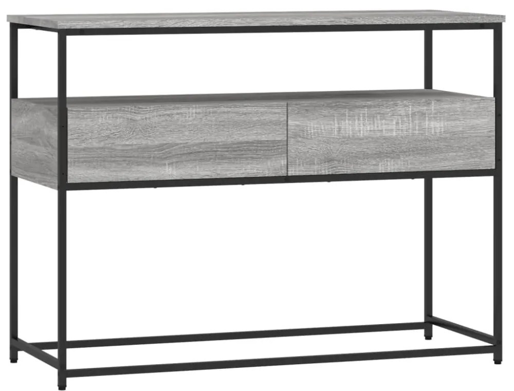 szürke sonoma szerelt fa tálalóasztal 100x40x75 cm