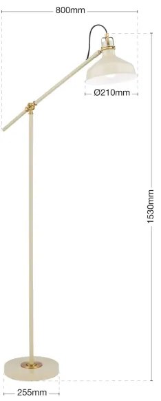 Orion Dimmelhető 12-1192/1 - Állólámpa SCHILLER 1xE27/40W/230V krémes/bronz