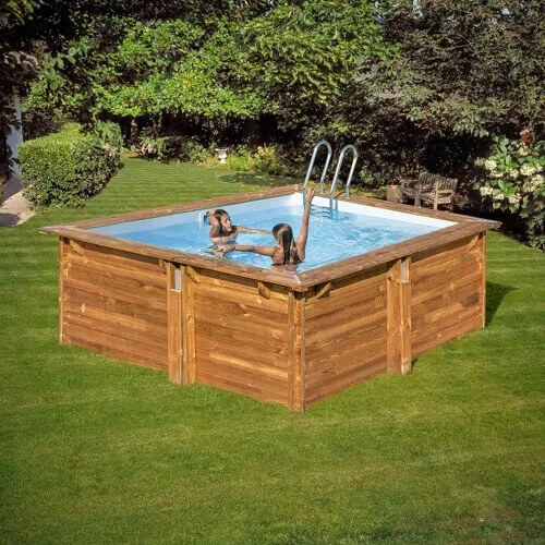 PONTAQUA TIMBER szögletes fa medence 305 x 305 x 119 cm