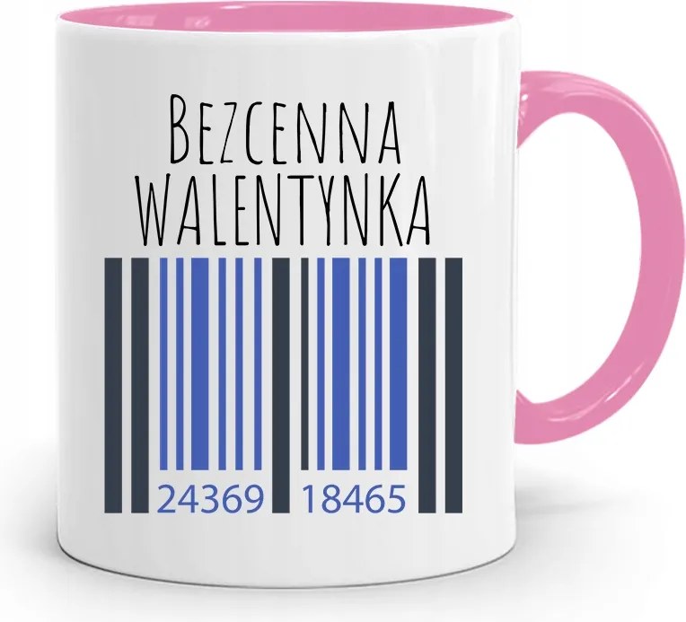 Rózsaszín Bögre Valentin Napra Felbecsülhetetlen Valentin Napra fényképes nyomtatással