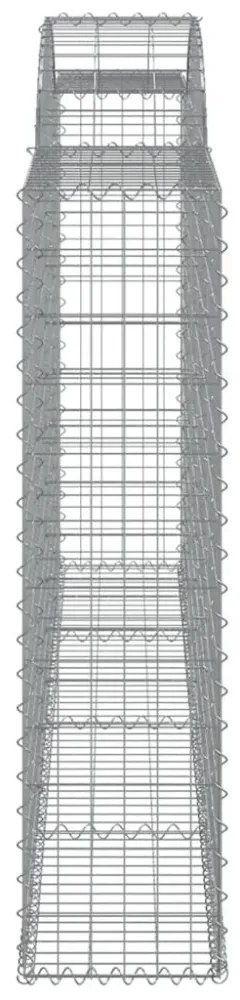 7 db íves horganyzott vas gabion kosár 300x30x120/140 cm